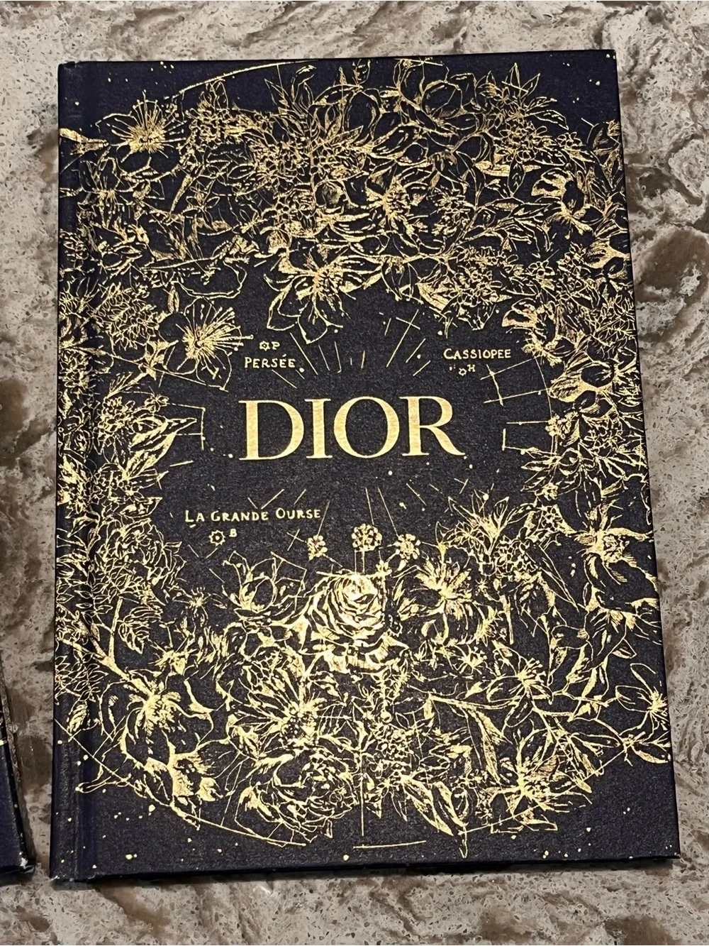 Dior Navy & Gold Floral Foil Notebook- LIMITED EDITION